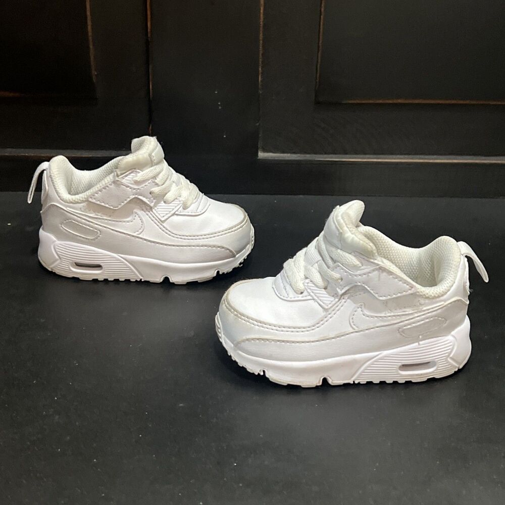 Nike Air Max 90 Baby Sneaker White Breathable Lightweight US 6C